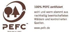 PEFC Siegel wohl und warm Holzpellets